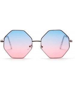Square Sunglasses Diamond Transparent European American - C818XCA92LY $49.15