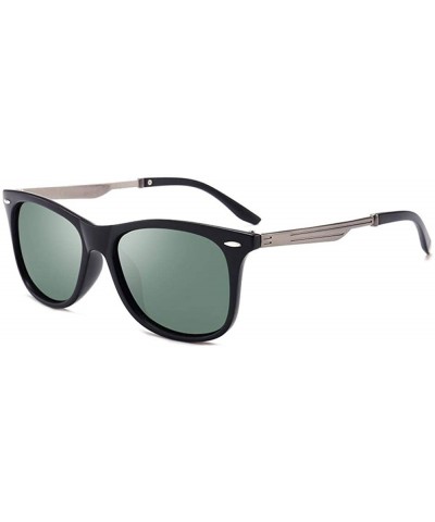 Square 2019 Polarized Square Sunglasses Men Brand Designer Classic Eyewear BlackGray - Darkgreen - C518Y6T7CQ0 $12.29