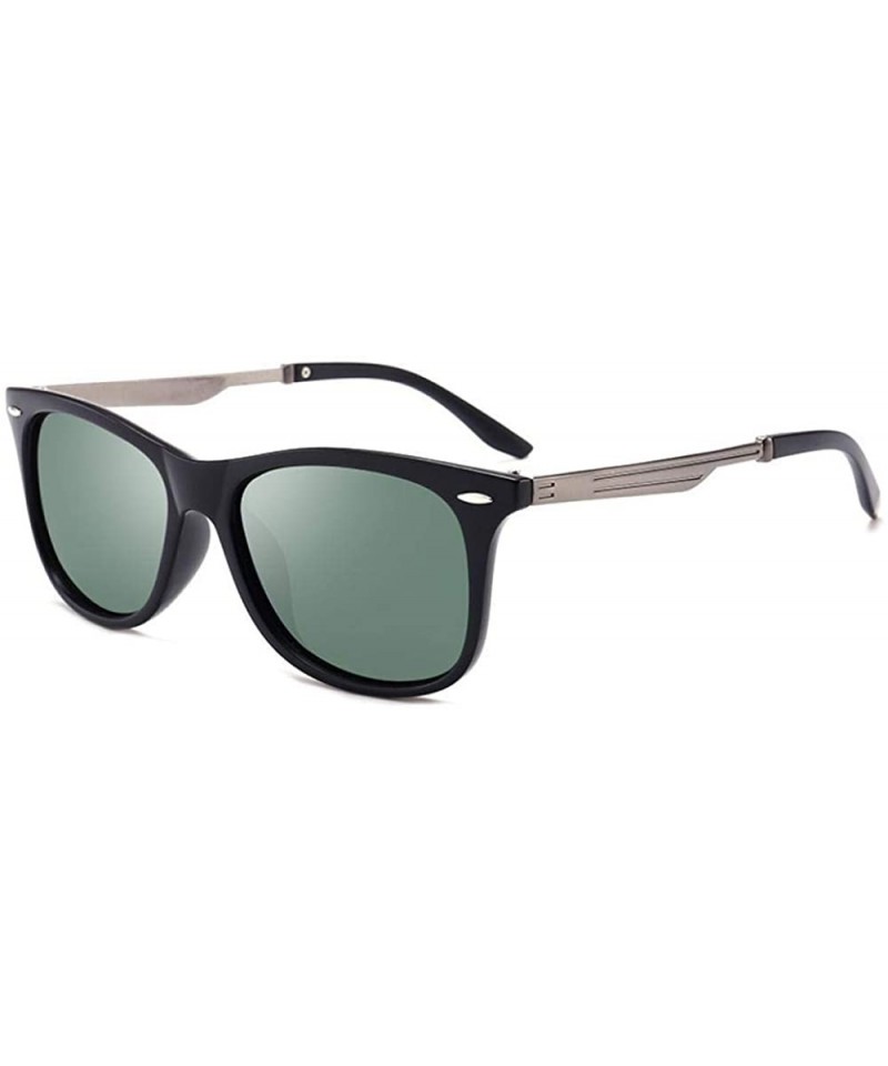 Square 2019 Polarized Square Sunglasses Men Brand Designer Classic Eyewear BlackGray - Darkgreen - C518Y6T7CQ0 $12.29