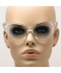 Cat Eye Retro Sexy Women Eyeglasses Frame Fashion Cat Eye Clear Lens ladies Eye Glasses - Transparent - CJ17YAXKDK4 $7.98