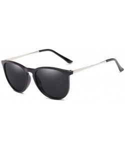 Square Vintage Sunglases Sunglasses for Women Sun Glasses Mens - Bright Black - CV194O7SZMA $26.56