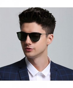 Square Vintage Sunglases Sunglasses for Women Sun Glasses Mens - Bright Black - CV194O7SZMA $26.56