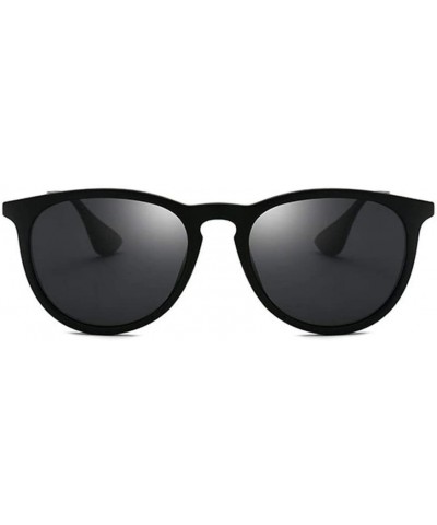 Square Vintage Sunglases Sunglasses for Women Sun Glasses Mens - Bright Black - CV194O7SZMA $26.56