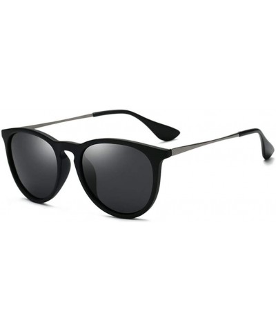 Square Vintage Sunglases Sunglasses for Women Sun Glasses Mens - Bright Black - CV194O7SZMA $26.56