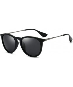 Square Vintage Sunglases Sunglasses for Women Sun Glasses Mens - Bright Black - CV194O7SZMA $26.56