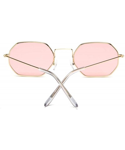 Square 2019 Square Sunglasses Women Retro Fashion Rose Gold Sun Glasses Female Brand Transparent Ladies - Silver White - CU19...