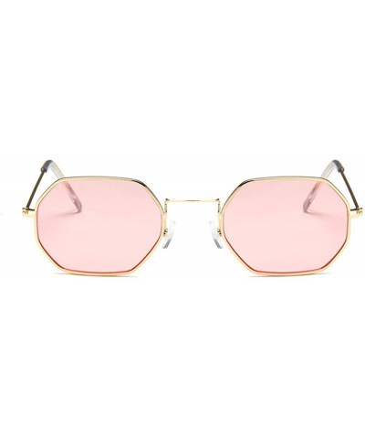 Square 2019 Square Sunglasses Women Retro Fashion Rose Gold Sun Glasses Female Brand Transparent Ladies - Silver White - CU19...