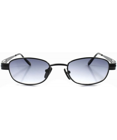 Rectangular Old Fashion Vintage Retro 80s Hip Mens Womens Rectangle Hipster Sunglasses - Black - C01896YNSDN $13.46