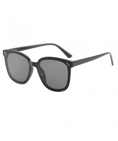 Oversized Sunglasses Polarized Fashion Oversized Polarized Protection - Brown - CL196D0Z3E2 $9.77
