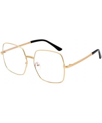 Rectangular Unisex Rectangular Sunglasses Composite-UV400 Lens Sunglasses - Gold - CB1903CEXYY $27.21