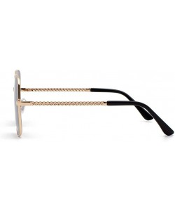 Rectangular Unisex Rectangular Sunglasses Composite-UV400 Lens Sunglasses - Gold - CB1903CEXYY $11.16