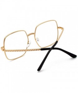 Rectangular Unisex Rectangular Sunglasses Composite-UV400 Lens Sunglasses - Gold - CB1903CEXYY $11.16