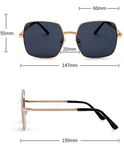 Rectangular Unisex Rectangular Sunglasses Composite-UV400 Lens Sunglasses - Gold - CB1903CEXYY $11.16