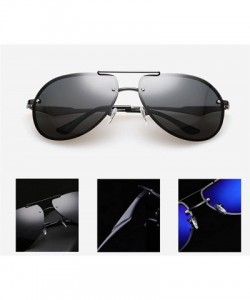 Aviator Polarized aviator sunglasses - Black Color - CK12JTDI6FL $39.37