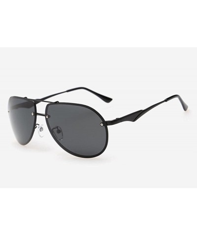 Aviator Polarized aviator sunglasses - Black Color - CK12JTDI6FL $39.37