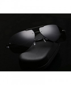 Aviator Polarized aviator sunglasses - Black Color - CK12JTDI6FL $39.37