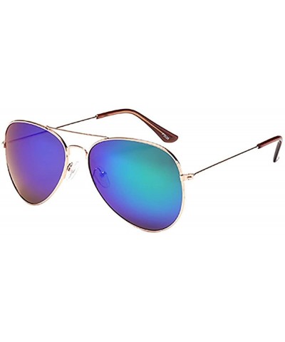 Oversized Men's and Women's Sunglasses Classic Oversized Aviator - Multicolor N - CL18TY5TMG7 $9.59
