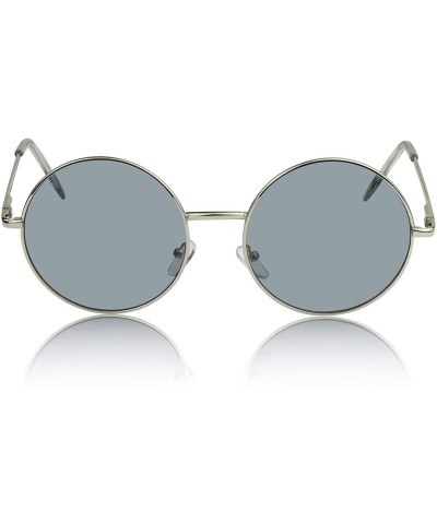 Aviator Big Round Sunglasses Retro Circle Tinted Lens Glasses UV400 Protection - 2 Pack - Red+grey - C318DZLIIHW $18.05