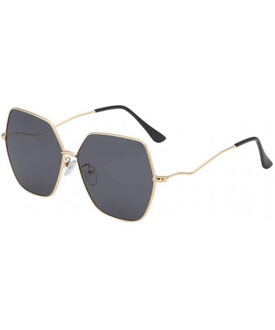 Oversized Fashion Man Women Irregular Shape Sunglasses Glasses Vintage Retro Style 2019 Fashion - E - CN18TK8IYOW $8.57