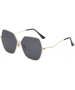 Oversized Fashion Man Women Irregular Shape Sunglasses Glasses Vintage Retro Style 2019 Fashion - E - CN18TK8IYOW $8.57