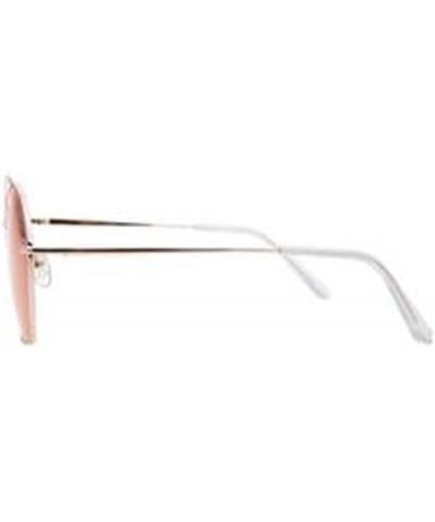 Aviator Men's Polarized Stainless Steel Frame Sunglasses - Gradient Sunglasses Lightweight Frame - C - C318RAMLQGU $37.47