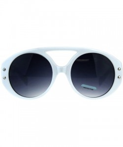 Sport Mens Flat Top Robotic Futuristic Plastic Racer Sunglasses - White Smoke - CI18CC7OD4L $12.75