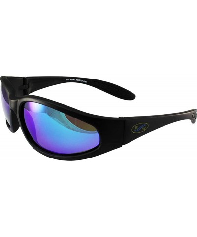 Sport BluWater Polarized Sharx Sunglasses Black Nylon Frames G-Tech Blue Mirrored Lenses - C711DTT0NM1 $37.68