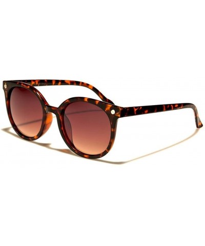 Cat Eye Cat-Eye Round Sunglasses - Tortoise - CX18DNKIH4N $7.59