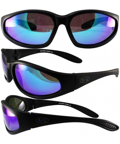 Sport BluWater Polarized Sharx Sunglasses Black Nylon Frames G-Tech Blue Mirrored Lenses - C711DTT0NM1 $18.84