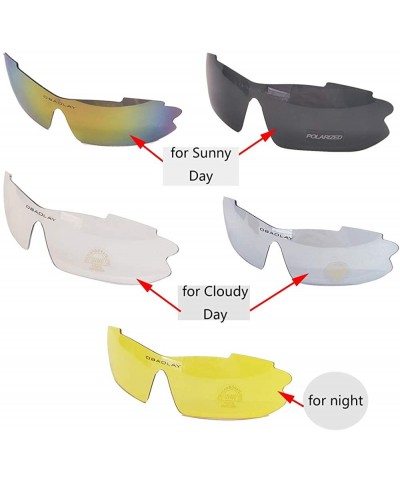 Sport Polarization Eyewear Sunglasses for Men/Women UV Protection Sunglasses Sports Glasses Driving Sunglasses - Green - CI18...