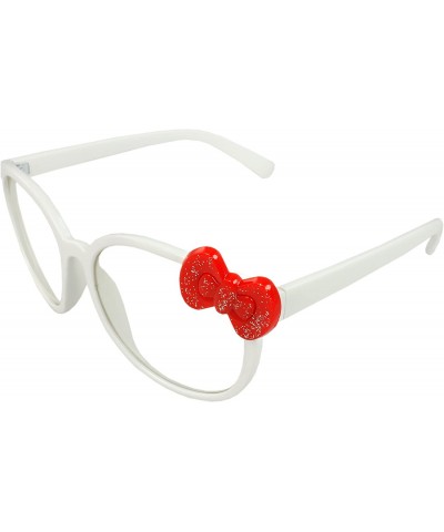 Oval TU9298KC Retro Oval Fashion Sunglasses - White Red - CM11CB13PKP $19.56