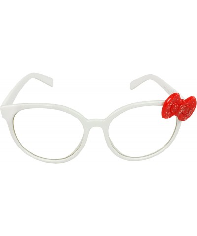 Oval TU9298KC Retro Oval Fashion Sunglasses - White Red - CM11CB13PKP $8.49