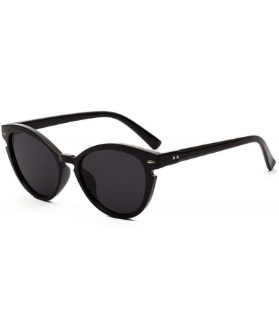 Round custom myopia polarized cat sunglasses round retro color candy color women's luxury brand sunglasses - CL18T4GNKNE $20.39