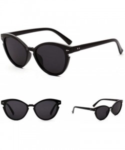 Round custom myopia polarized cat sunglasses round retro color candy color women's luxury brand sunglasses - CL18T4GNKNE $20.39