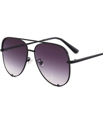 Round Gun Pink Sunglasses Silver Mirror Oversized Sun Glasses Pilot Women Men Shades Top Fashion Eyewear - C7 Gun Pink - CX19...