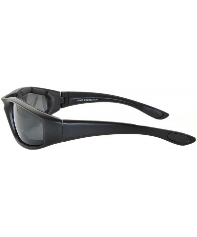 Sport Smoke Lens Sunglasses Bicycle Running Outdoor Black Frame - C3126RD19YV $9.52