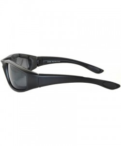 Sport Smoke Lens Sunglasses Bicycle Running Outdoor Black Frame - C3126RD19YV $9.52