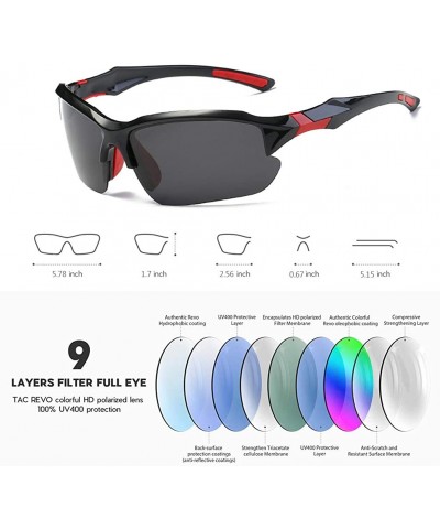 Rectangular Driving Polarized Sunglasses Night Vision Glasses for Men Women Anti-Glare UV-400 Goggles - CC18X85SG4S $25.52