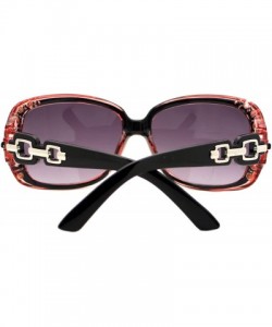 Oversized Womens Bifocal Lens Sunglasses Oversized Square Rhinestone Frame - Pink - C618IEW49YD $8.13