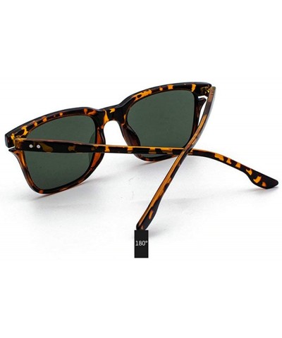 Square Polarized Men Sunglasses Fashion Trend Square Frame Brand Designer Vintage Lady Shade Glasses S9001LHX - CK18U759YT6 $...