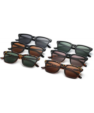 Square Polarized Men Sunglasses Fashion Trend Square Frame Brand Designer Vintage Lady Shade Glasses S9001LHX - CK18U759YT6 $...