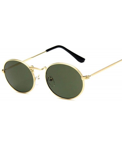 Oval Retro Oval Sunglasses Women 2019 Luxury Brand Designer Vintage Small BlackGray - Goldg15 - CR18Y3OLSTC $18.80