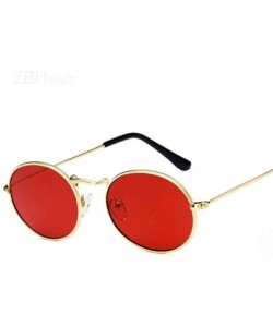 Oval Retro Oval Sunglasses Women 2019 Luxury Brand Designer Vintage Small BlackGray - Goldg15 - CR18Y3OLSTC $8.71