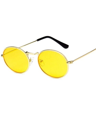 Oval Retro Oval Sunglasses Women 2019 Luxury Brand Designer Vintage Small BlackGray - Goldg15 - CR18Y3OLSTC $8.71