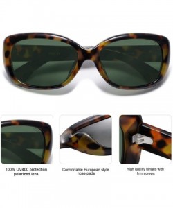 Oversized Vintage Square Sunglasses for Women Polarized UV Protection Havana Frame SJ2111 - C8199DZ6490 $11.23