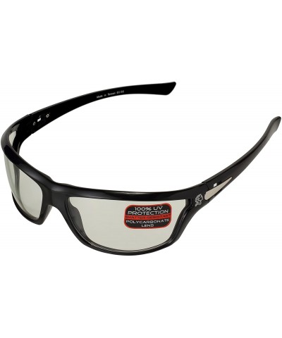 Sport Florida Sunglass with Shiny Black Frame and Clear Lenses - Clear Lens - C5115LTDX8D $14.30