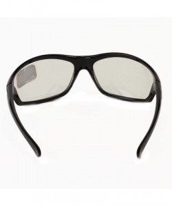 Sport Florida Sunglass with Shiny Black Frame and Clear Lenses - Clear Lens - C5115LTDX8D $14.30