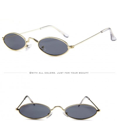 Oval Fashion Classic Mens Womens Retro Small Oval Sunglasses Metal Frame Shades Eyewear (E) - E - CV194A0ANDU $9.45