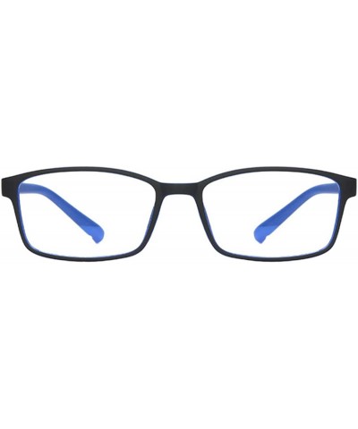 Square Unisex Full Frame Square Anti-Blue Light Reduce Eye Strain Glasses - Black Blue - C7196XI6LUG $8.11