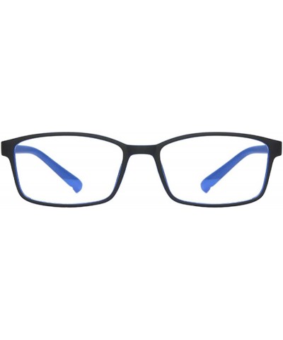 Square Unisex Full Frame Square Anti-Blue Light Reduce Eye Strain Glasses - Black Blue - C7196XI6LUG $8.11